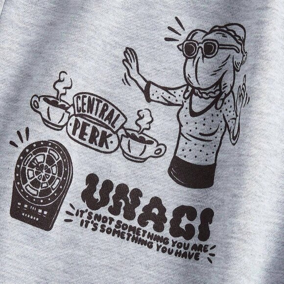 FRIENDS Baggy Grey 90's sweatpants joggers high-rise M track athletic pants - Picture 4 of 5